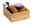 Wenko Bambus Ablage M TERRA Bambus Ablage Terra M mit Make-up-Pinseln, seitliche Perspektive