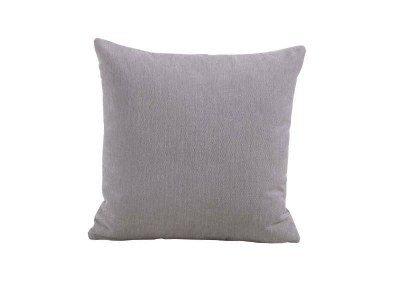 Graues quadratisches Kissen in Frontalansicht