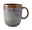 Beigefarbener Kaffeebecher Lave 340ml mit Henkel, seitliche Perspektive