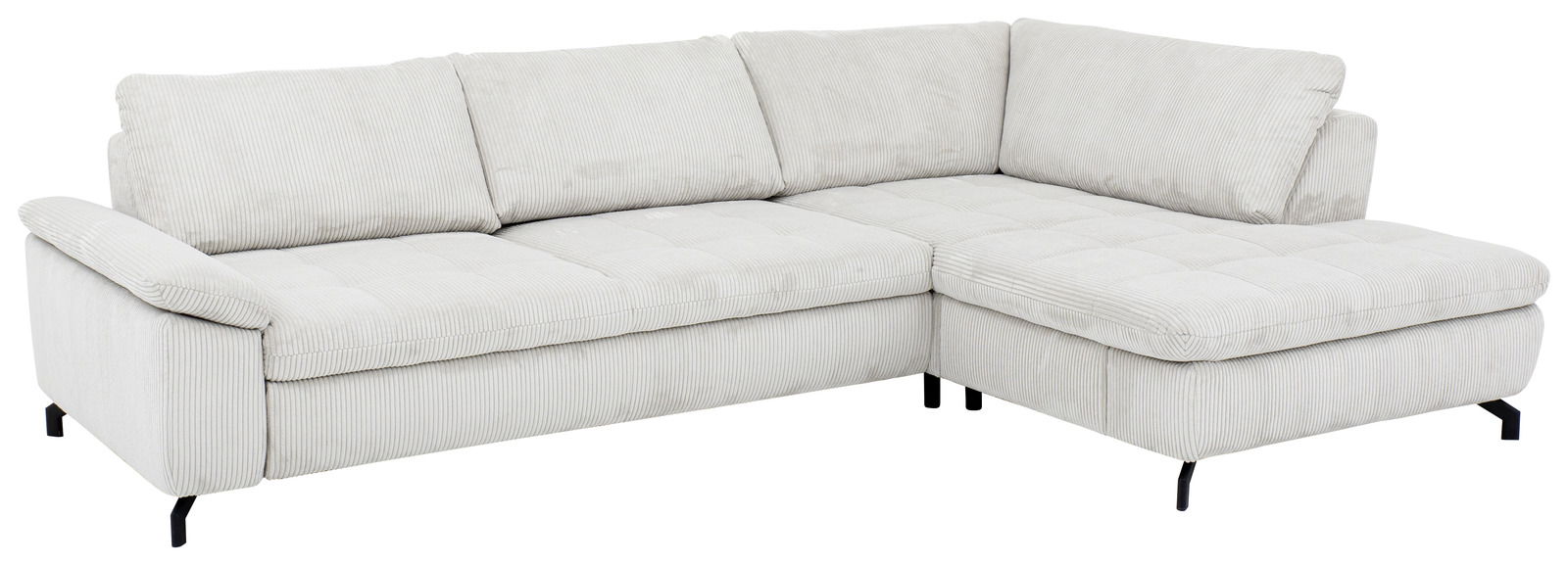 Beldomo Style Ecksofa SENSE Helle Polsterrundecke in L-Form, Vorderansicht