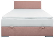Boxbett 140 in Rosa und Weiß, Frontalansicht