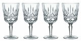 Vier elegante Cocktailgläser Noblesse mit Kristallschliff, frontale Ansicht