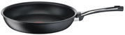 Bratpfanne Excellence 28cm, seitliche Perspektive mit schwarzer Antihaftbeschichtung und ergonomischem Griff.