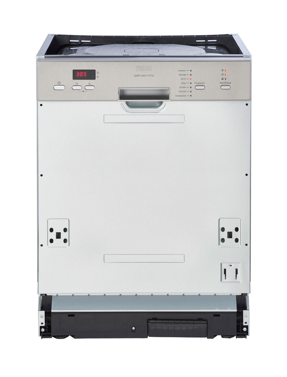Einbaugeschirrspüler in Frontansicht mit Bedienfeld und Griff, geeignet für Küchenzeile 390-GSP.