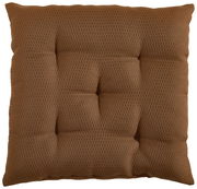 Braunes Sitzkissen mit strukturierter Oberfläche, Draufsicht