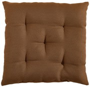 Braunes Sitzkissen mit strukturierter Oberfläche, Draufsicht