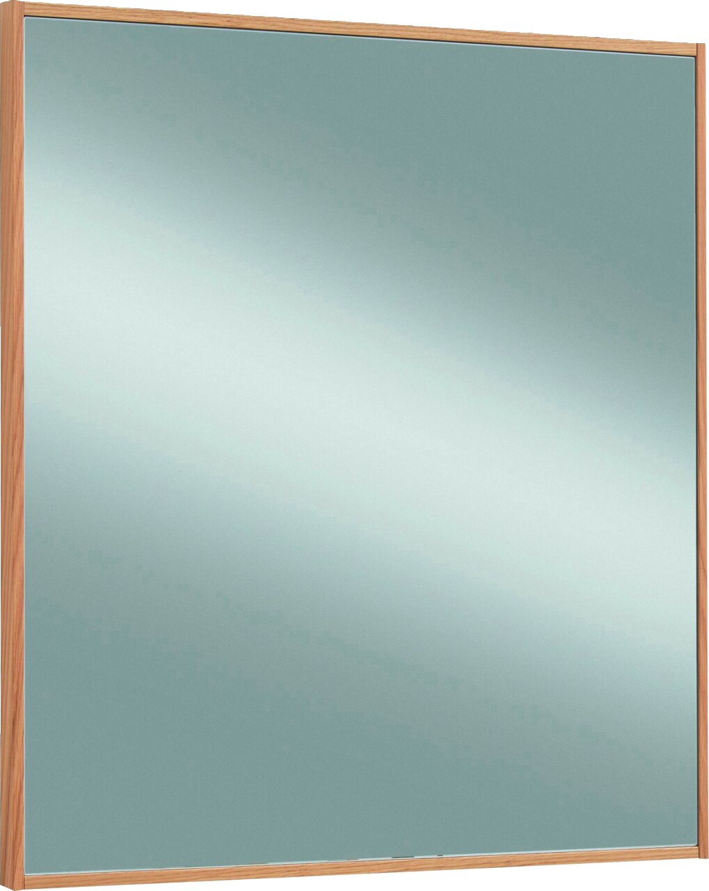 VOSS Spiegel V100 Rechteckiger Spiegel mit Holzrahmen, seitliche Perspektive