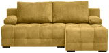 Gelbes Ecksofa MEZZO mit Ottomane rechts, Vorderansicht
