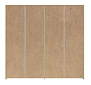 Schwebetürenschrank aus Holzwerkstoff, Frontalansicht