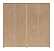 Schwebetürenschrank aus Holzwerkstoff, Frontalansicht