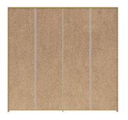 Schwebetürenschrank aus Holzwerkstoff, Frontalansicht