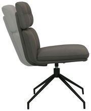 Moderner Stuhl mit verstellbarer Rückenlehne, seitliche Perspektive