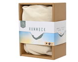 Verpackte Hängematte aus Polyester-Baumwoll-Mischung in einer Kartonverpackung, Vorderansicht