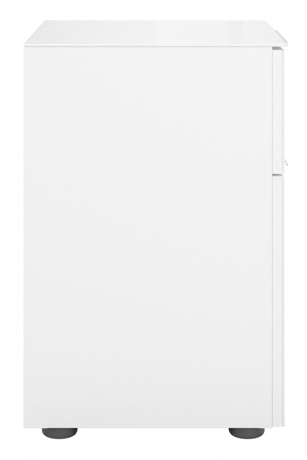 Weiße Nachtkommode STYLE von Novel, frontale Ansicht