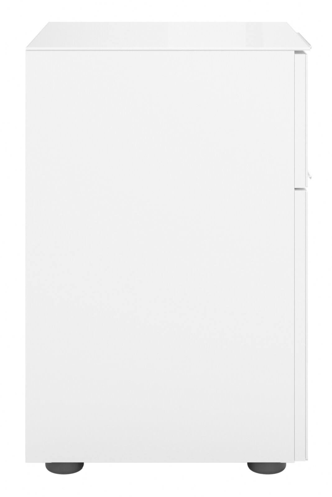 Weiße Nachtkommode STYLE von Novel, frontale Ansicht