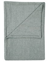 Graues Plaid 150x220cm, gefaltet, aus der Vogelperspektive fotografiert