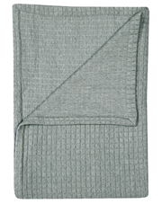 Graues Plaid 150x220cm, gefaltet, aus der Vogelperspektive fotografiert