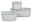Mepal Frischhaltedose- Set 3-tlg. EASYCLIP Drei stapelbare, rechteckige Aufbewahrungsboxen in nordic white mit transparenten Deckeln, seitliche Perspektive