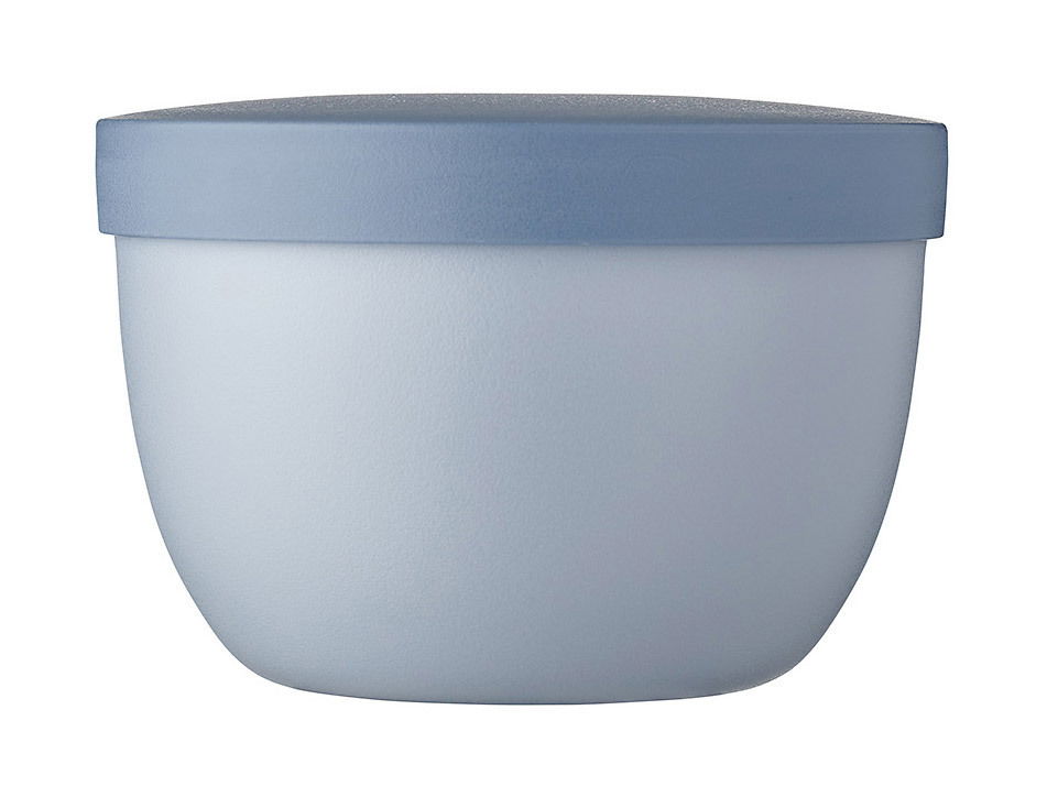 Hellblauer Snackpot Ellipse 350ml, seitliche Ansicht