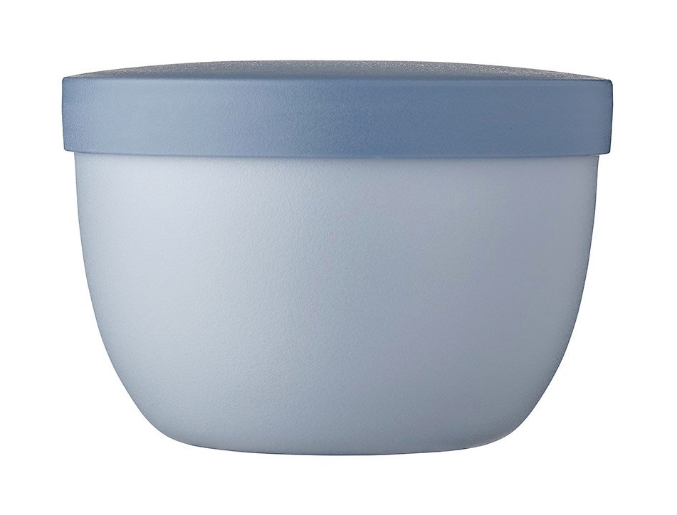 Hellblauer Snackpot Ellipse 350ml, seitliche Ansicht