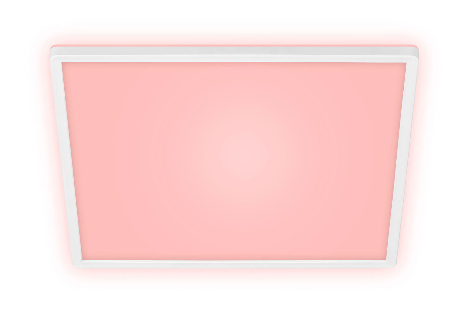 LED-Deckenleuchte mit rosa Licht, Ansicht von unten