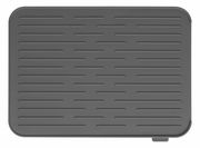 Graue Abtropfmatte mit Rillenmuster, Draufsicht