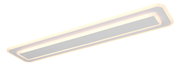 Moderne LED-Deckenleuchte in rechteckiger Form, seitliche Perspektive