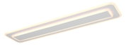 Moderne LED-Deckenleuchte in rechteckiger Form, seitliche Perspektive