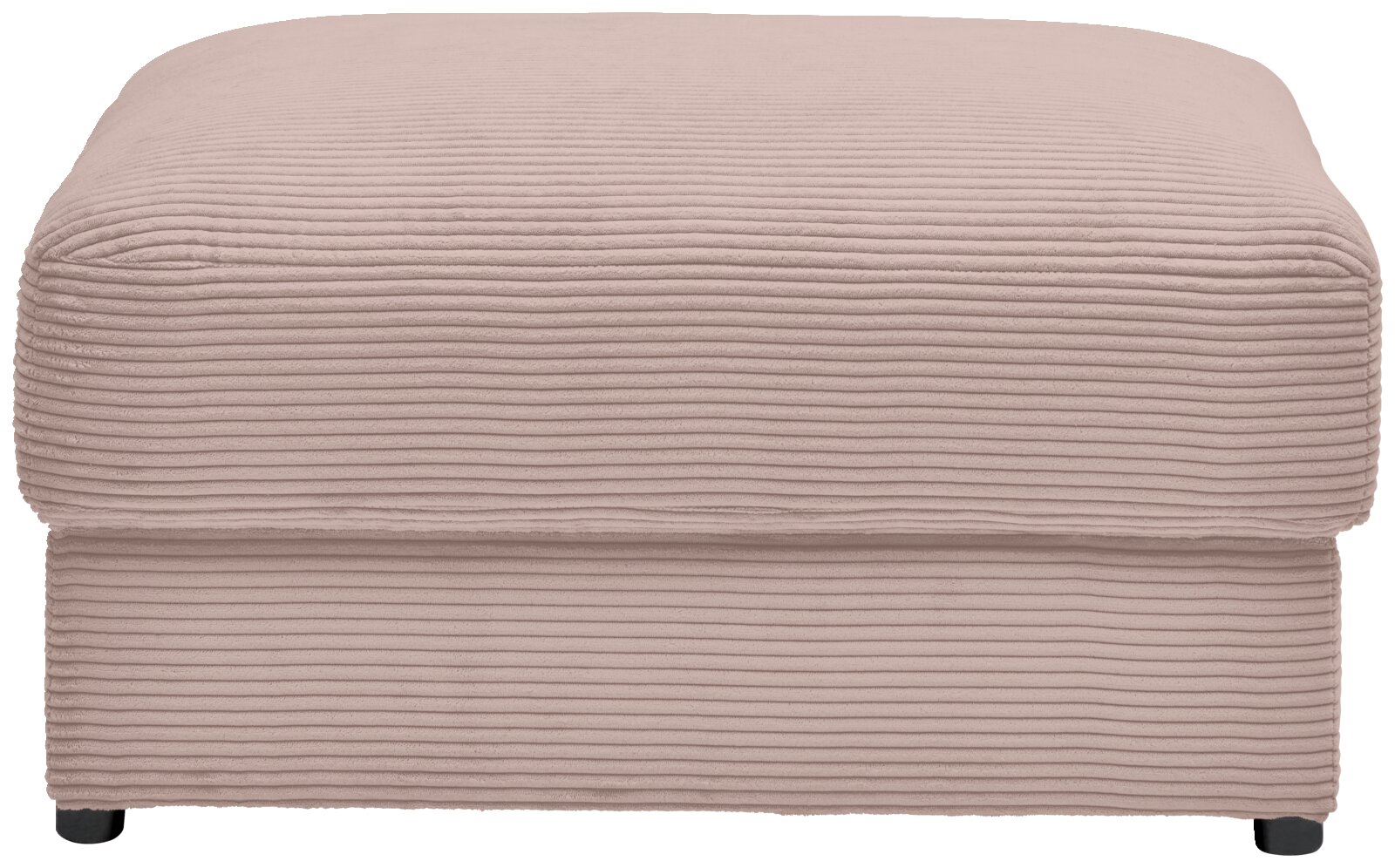 Z2 Hocker NAPOLI Hocker aus beigem, geripptem Stoff, frontal fotografiert