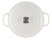 Weißer runder Bräter von Le Creuset, Draufsicht