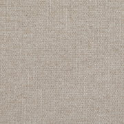 Nahaufnahme/Detailansicht von beigem, grob gewebtem Stoff mit sichtbarer Struktur und feinen hellen Fäden, frontal aufgenommen