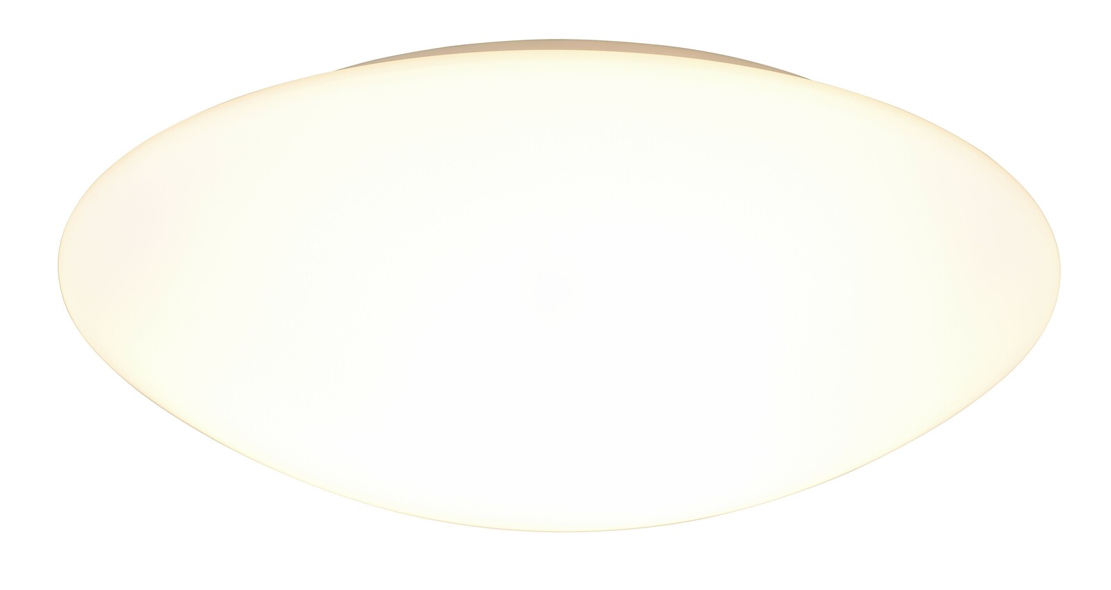 Runde Deckenleuchte in Draufsicht mit schlichtem, modernem Design.