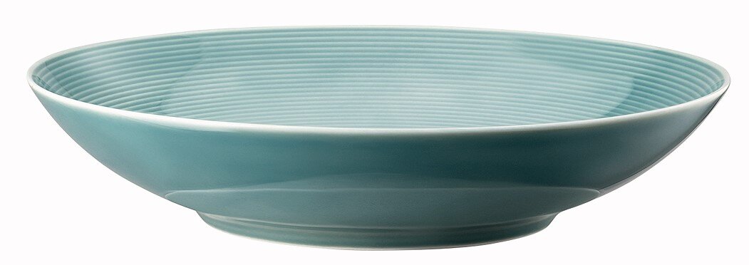 Türkiser Suppenteller 24 cm, seitliche Perspektive