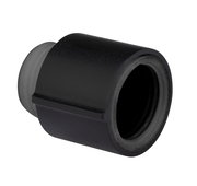 Schwarzer Wasserregler aus seitlicher Perspektive