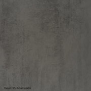 Graue HPL-Arbeitsplatte mit Betonoptik, Draufsicht