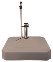 Schirmständer aus Metall und Kunststoff, frontal fotografiert