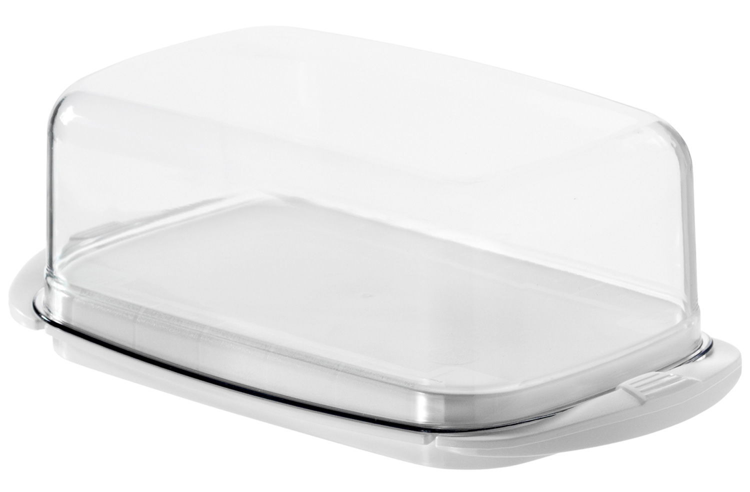 Transparente Butterdose Fresh aus Kunststoff, seitliche Perspektive