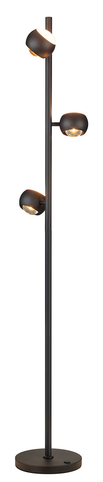 Musterring Stehleuchte CANNON Moderne Stehleuchte CANNON mit drei verstellbaren Leuchtenköpfen, seitliche Perspektive