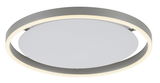 Moderne Deckenleuchte RITUS in seitlicher Perspektive mit rundem Design und integriertem LED-Licht.