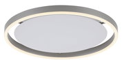 Moderne Deckenleuchte RITUS in seitlicher Perspektive mit rundem Design und integriertem LED-Licht.