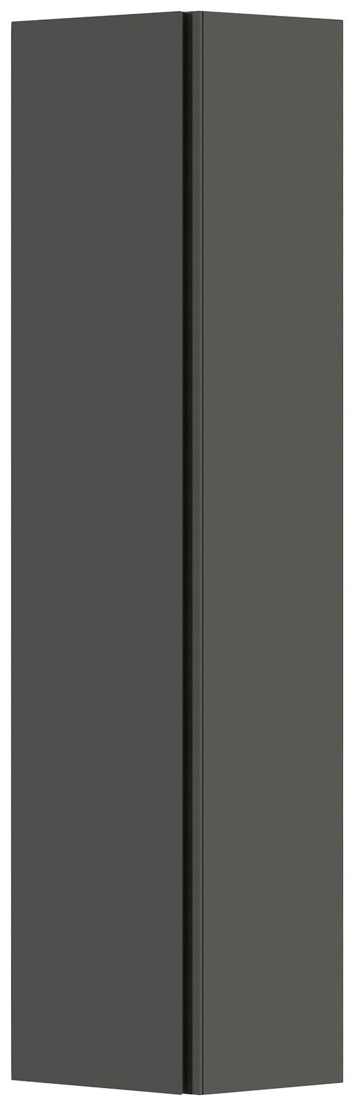 Moderano Hänge-Garderobenschrank LECCO in dunklem Design, frontale Perspektive