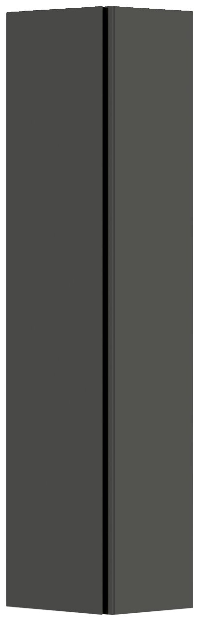 Moderano Hänge-Garderobenschrank LECCO in dunklem Design, frontale Perspektive