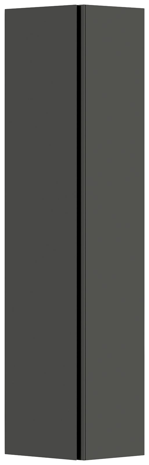 Moderano Hänge-Garderobenschrank LECCO in dunklem Design, frontale Perspektive