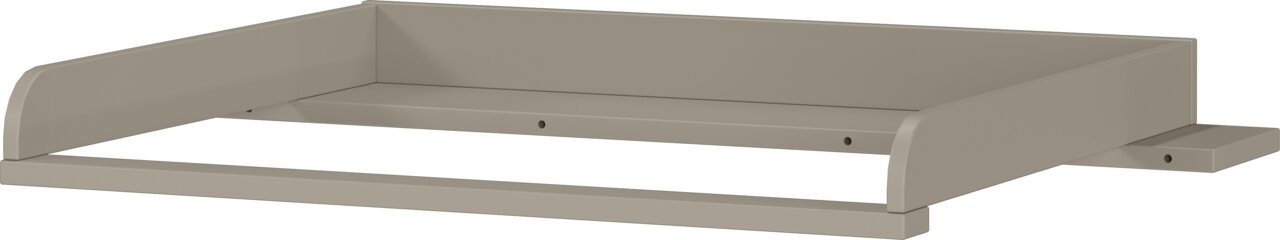 Wickelaufsatz in Beige, seitliche Perspektive