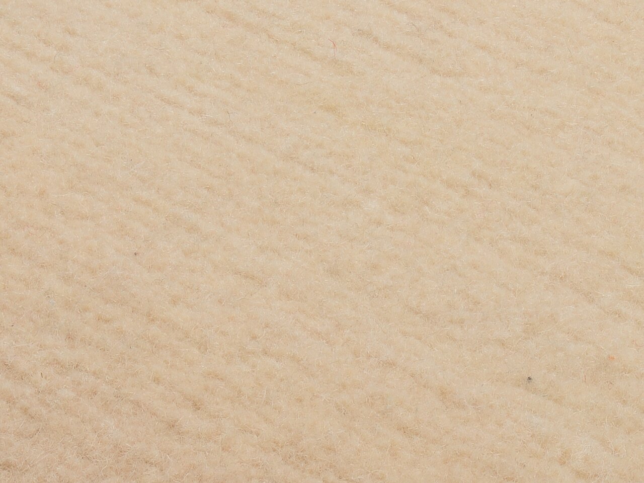 Nahaufnahme eines beigen Wollteppichs mit weicher Textur.