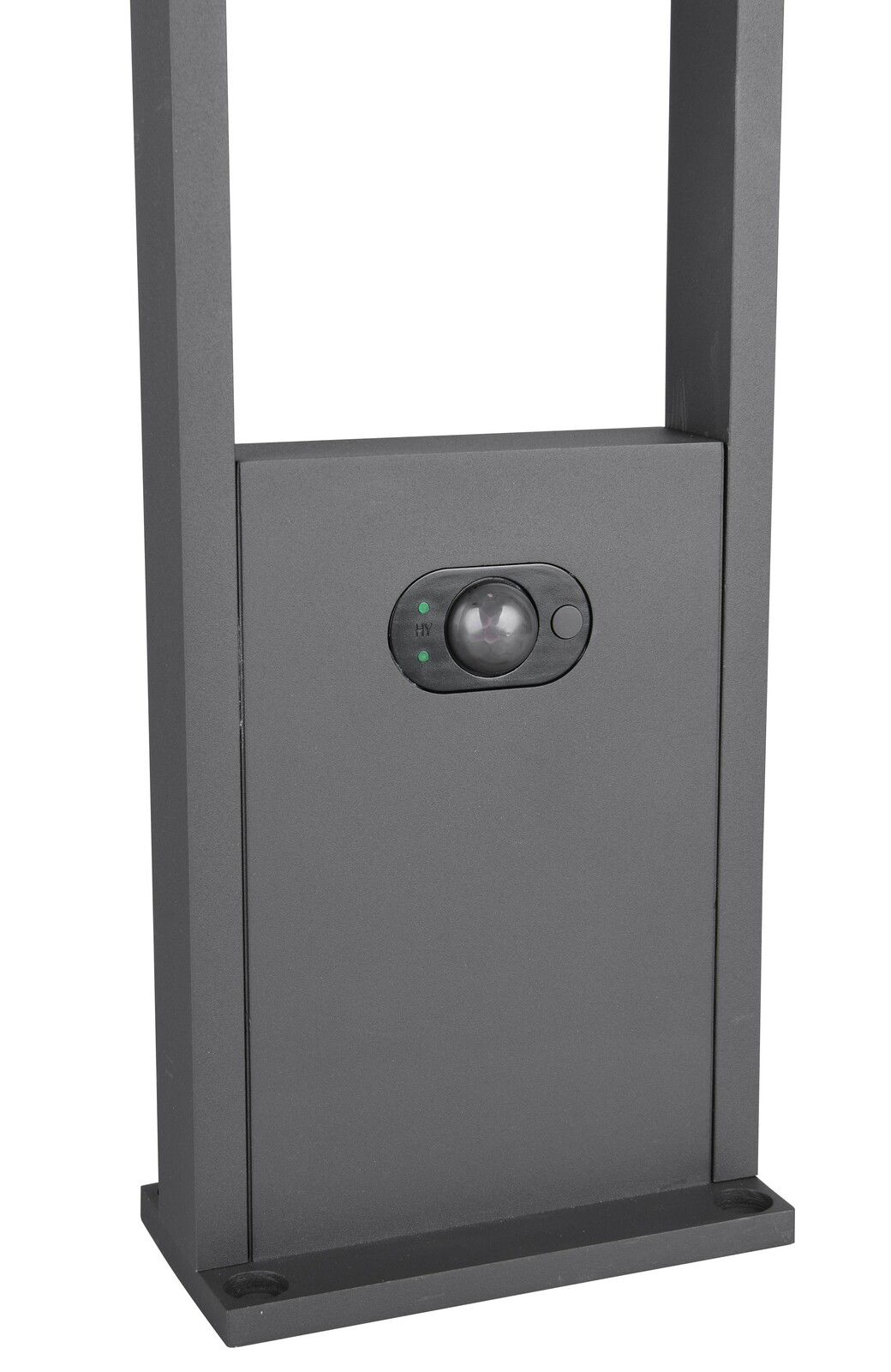 Moderner Pfosten Malawi mit integriertem Sensor, Vorderansicht