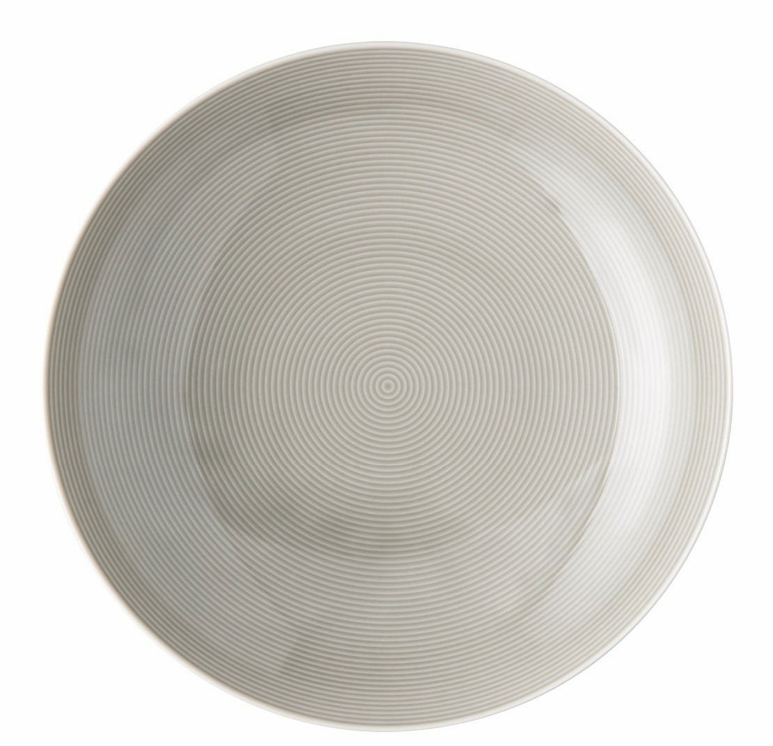Thomas Suppenteller LOFT COLOUR Grauer Suppenteller mit feinem Kreismuster, Draufsicht