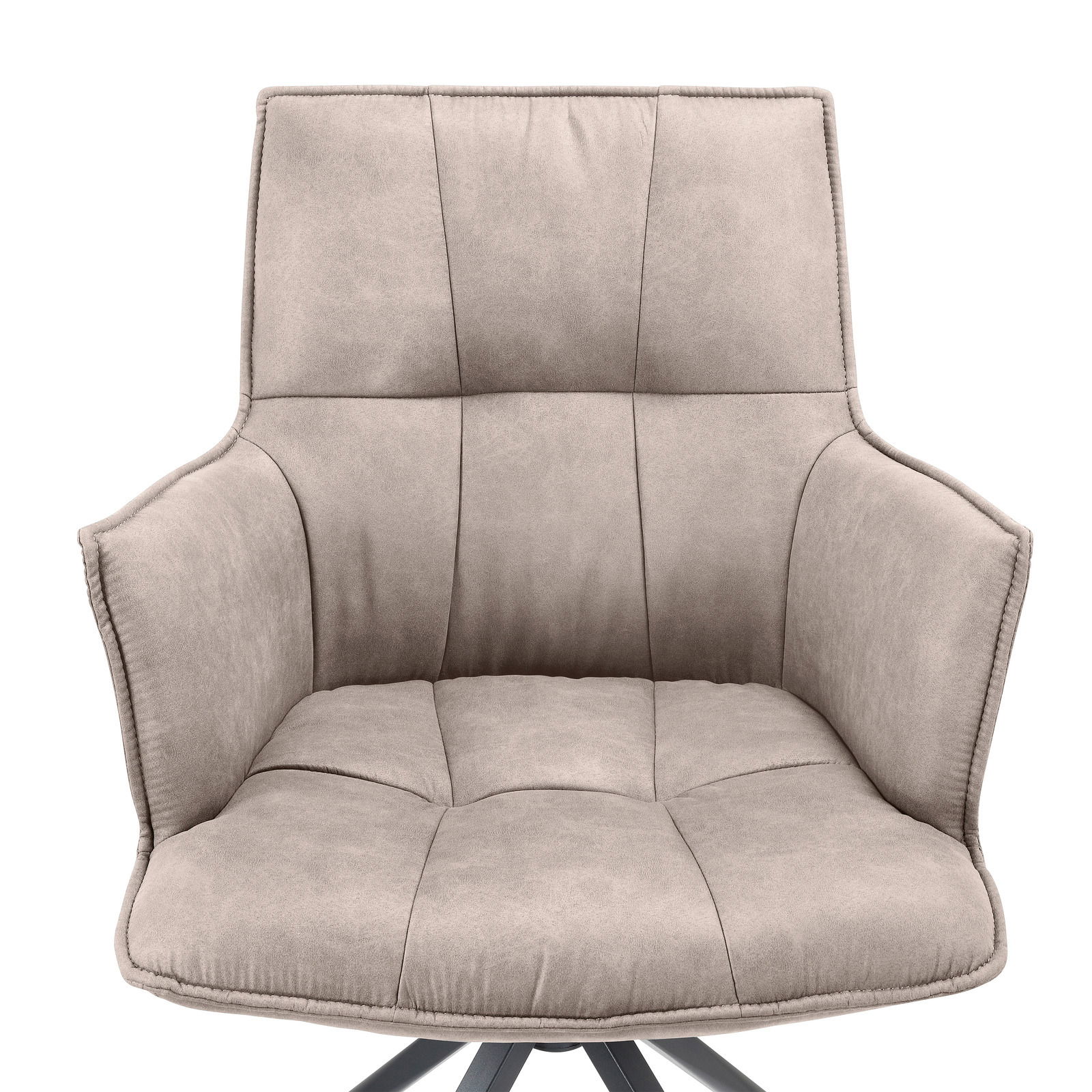 Novel Sessel OSAKA Bequemer Sessel in hellgrauem Stoff, Frontalansicht