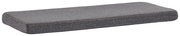 Graues Sitzkissen in rechteckiger Form, seitliche Perspektive