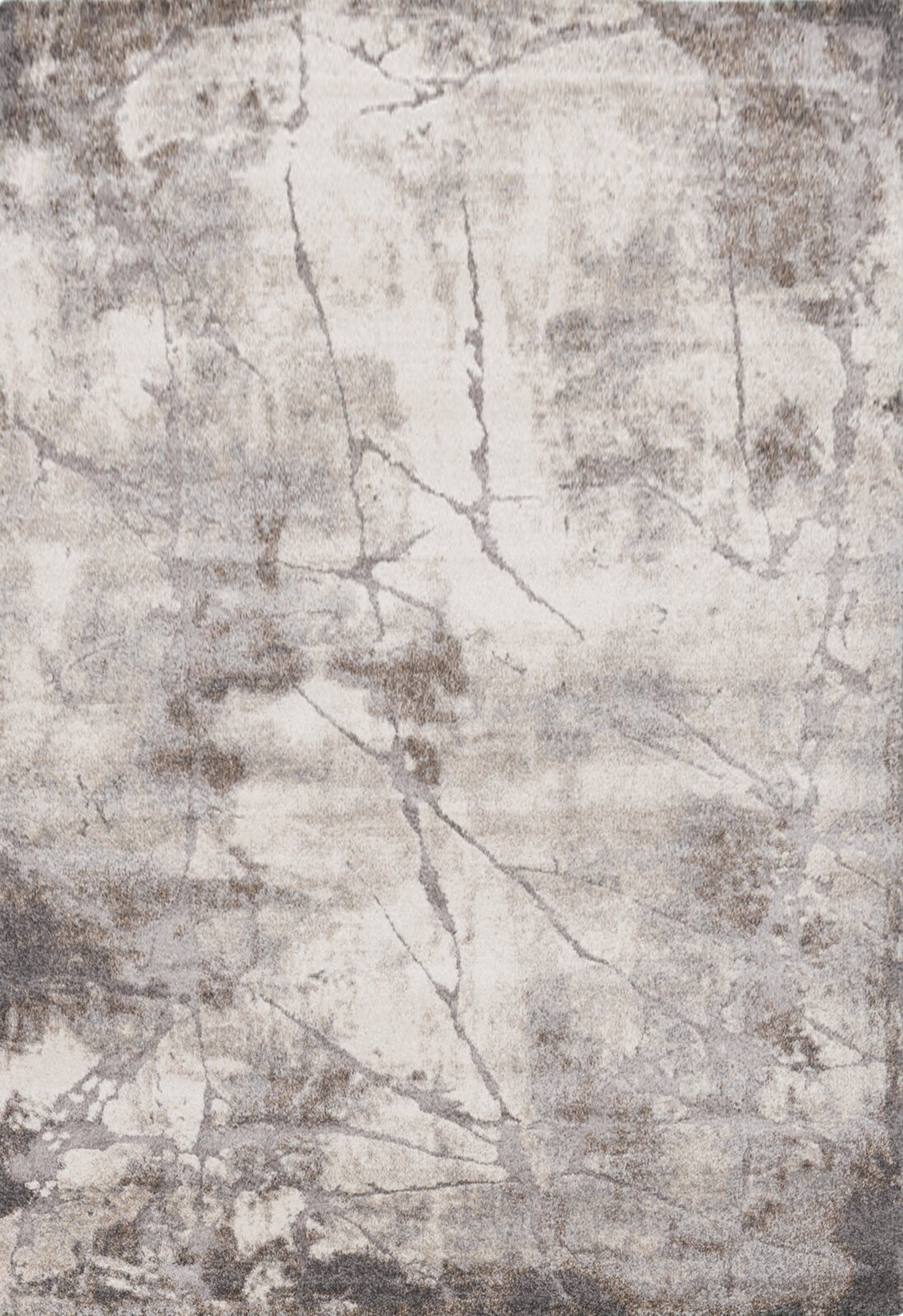 Draufsicht auf eine graubeige Marmoroptik-Oberfläche mit feiner, natürlicher Aderung und wolkiger Struktur